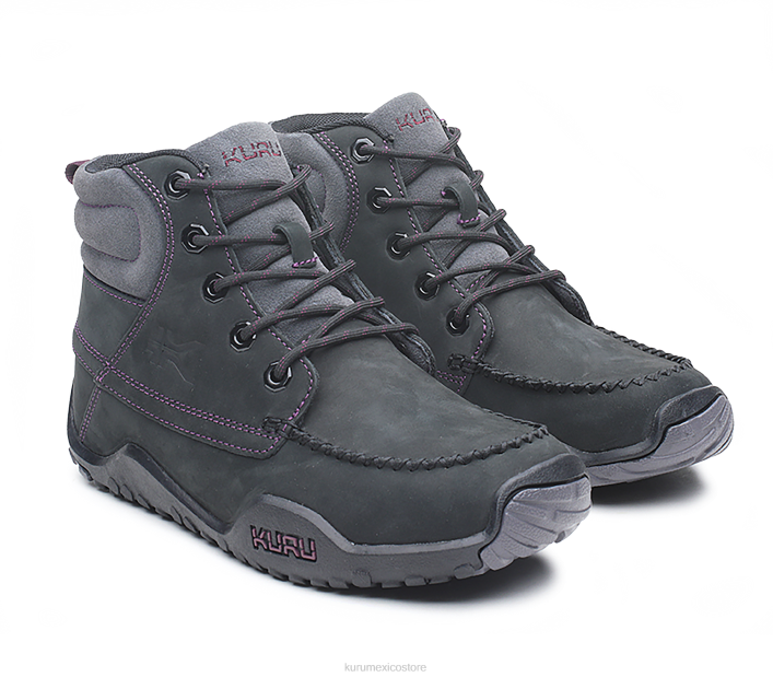 zapatos TR2T130 mujer búsqueda Kuru negro azabache/basalto/púrpura higo