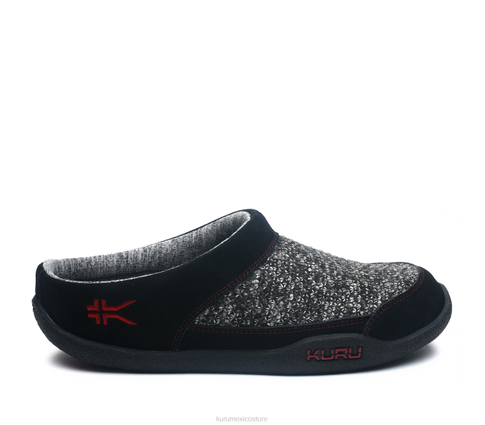 zapatos TR2T74 mujer borrador Kuru rubí negro/rojo