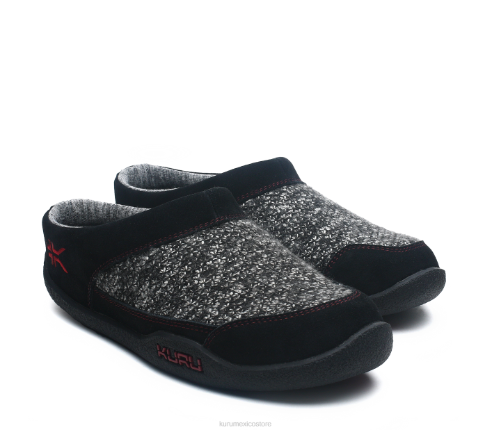 zapatos TR2T74 mujer borrador Kuru rubí negro/rojo