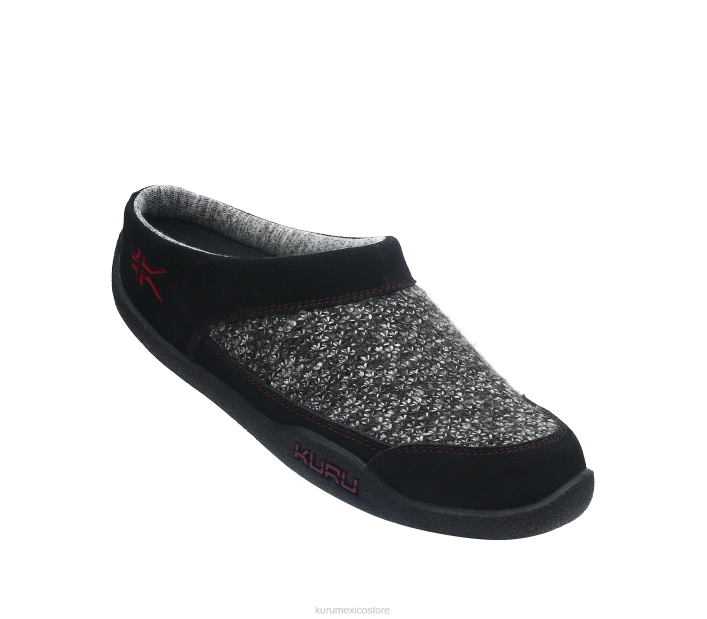 zapatos TR2T74 mujer borrador Kuru rubí negro/rojo