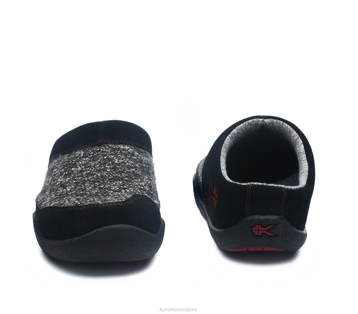 zapatos TR2T74 mujer borrador Kuru rubí negro/rojo