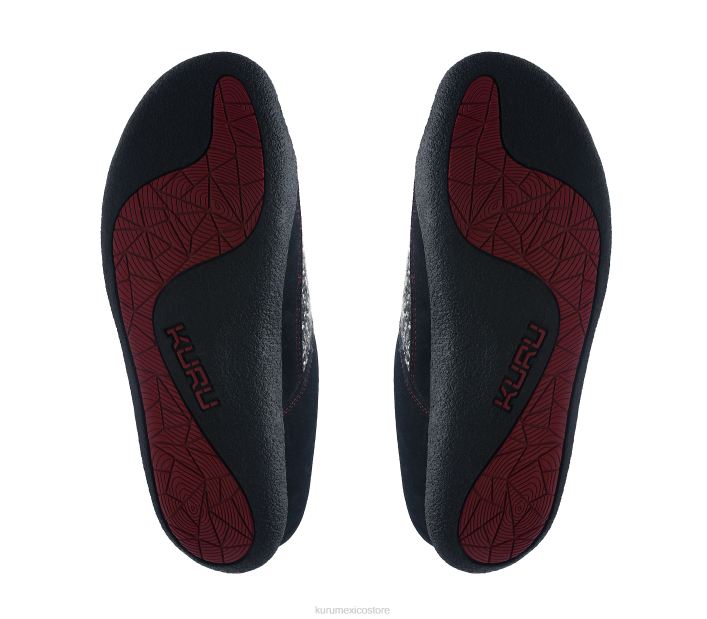 zapatos TR2T74 mujer borrador Kuru rubí negro/rojo