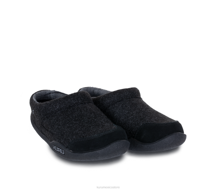 zapatos TR2T83 mujer borrador Kuru carbón/negro