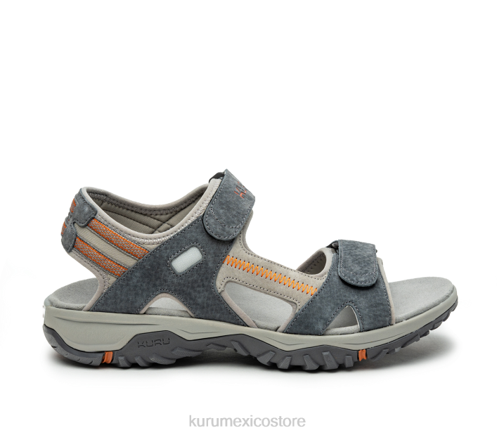 zapatos TR2T200 hombres huella Kuru gris pizarra/naranja quemado