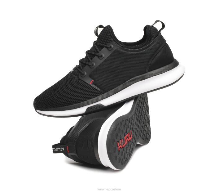 zapatos TR2T166 hombres átomo de ancho Kuru negro azabache/blanco/rojo fuego