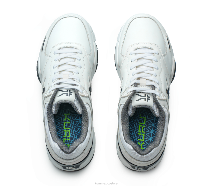 zapatos TR2T168 hombres ancho cinético Kuru blanco brillante/grafito