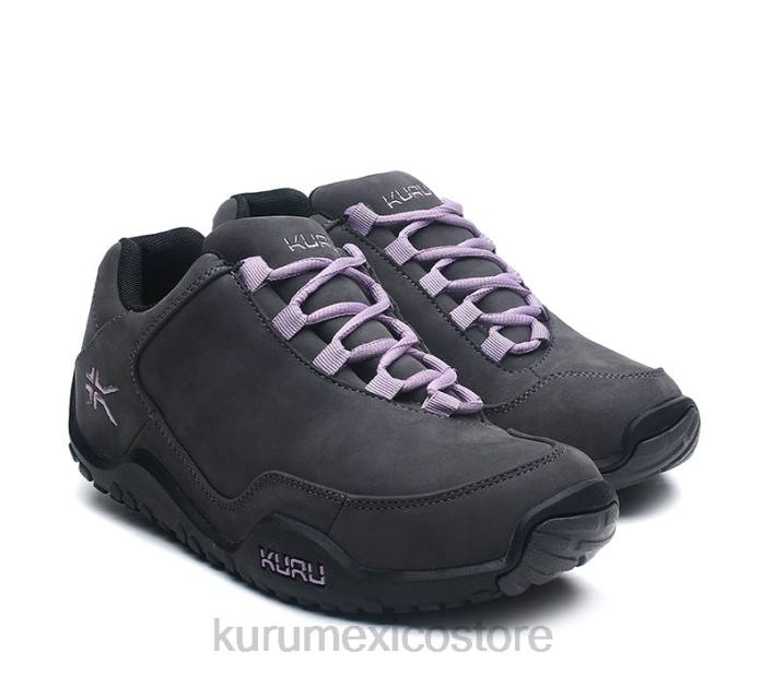 zapatos TR2T51 mujer chicana ancha Kuru gris humo/negro azabache/violeta