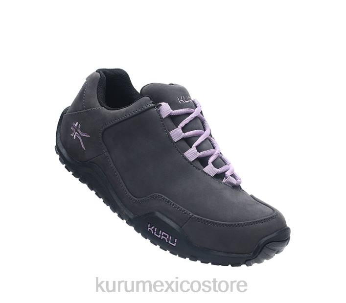 zapatos TR2T51 mujer chicana ancha Kuru gris humo/negro azabache/violeta