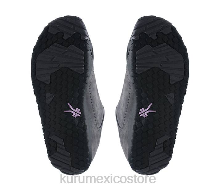 zapatos TR2T51 mujer chicana ancha Kuru gris humo/negro azabache/violeta