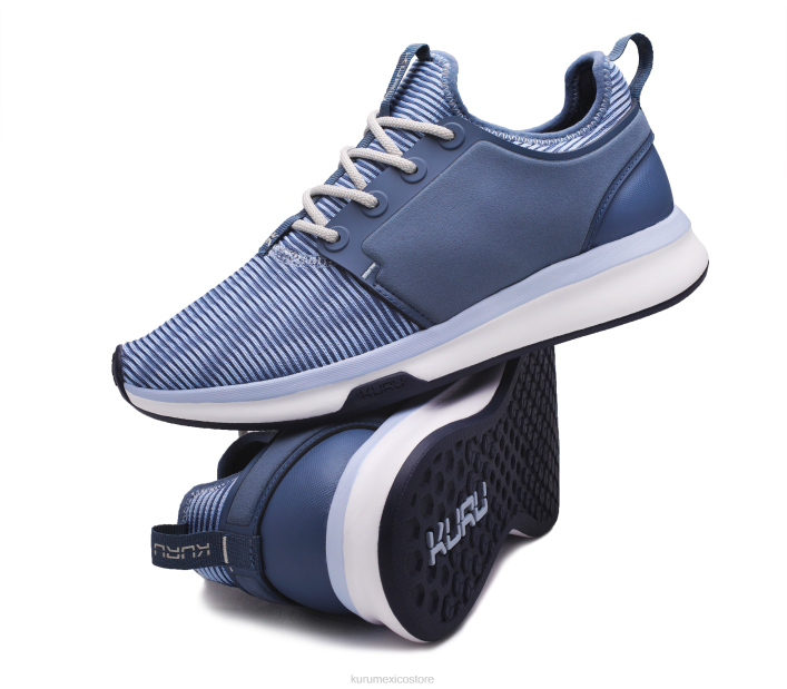 zapatos TR2T56 mujer átomo de ancho Kuru azul mineral/gris hueso