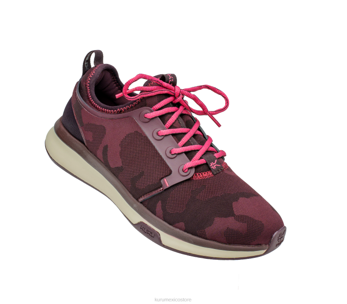 zapatos TR2T60 mujer átomo de ancho Kuru vino camo/sorbete rosa