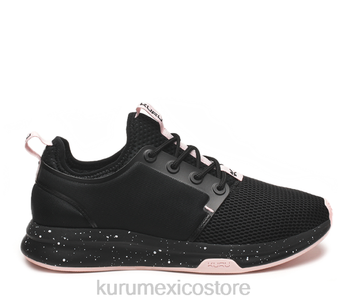 zapatos TR2T65 mujer átomo de ancho Kuru negro azabache/lila brumoso