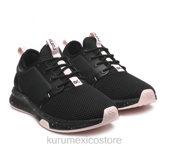 zapatos TR2T65 mujer átomo de ancho Kuru negro azabache/lila brumoso