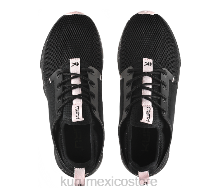 zapatos TR2T65 mujer átomo de ancho Kuru negro azabache/lila brumoso