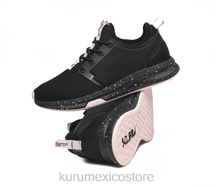 zapatos TR2T65 mujer átomo de ancho Kuru negro azabache/lila brumoso