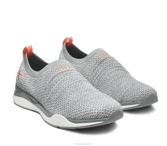 zapatos TR2T70 mujer paso Kuru gris jaspeado/blanco/rosa melocotón