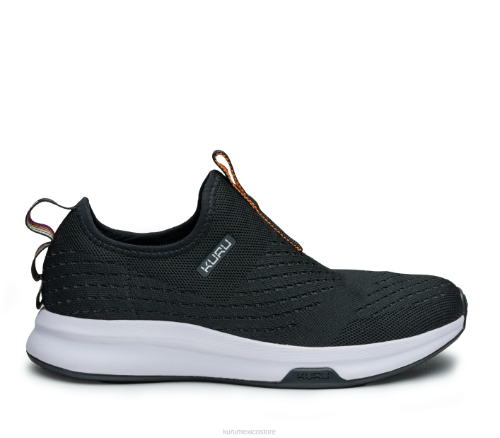 zapatos TR2T77 mujer deslizamiento del átomo Kuru negro azabache