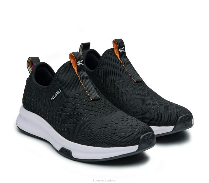 zapatos TR2T77 mujer deslizamiento del átomo Kuru negro azabache