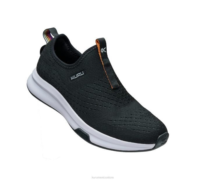 zapatos TR2T77 mujer deslizamiento del átomo Kuru negro azabache