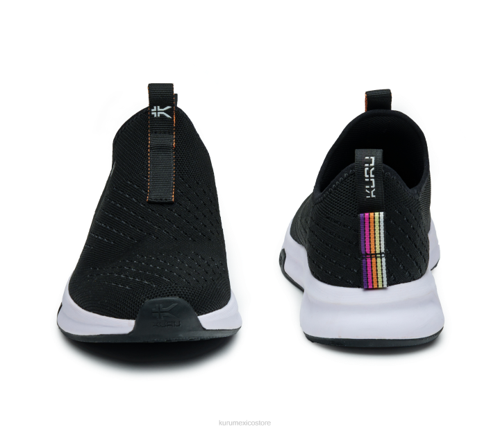 zapatos TR2T77 mujer deslizamiento del átomo Kuru negro azabache