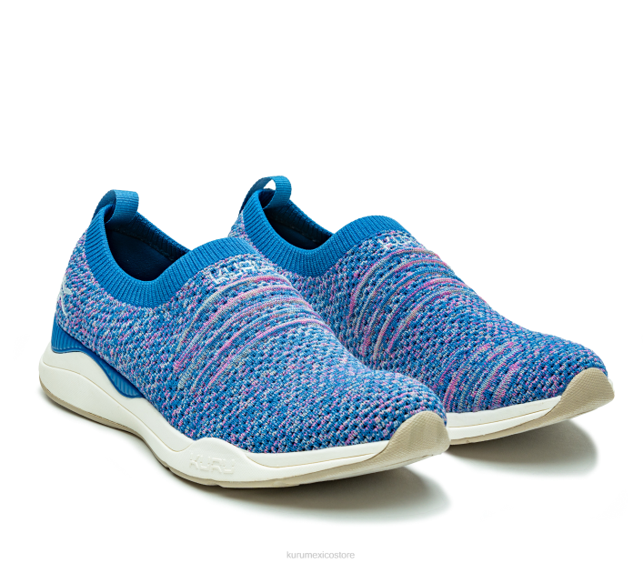 zapatos TR2T94 mujer zancada ancha Kuru azul cobalto/confeti