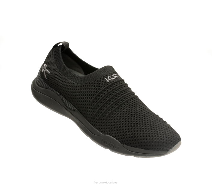 zapatos TR2T95 mujer zancada ancha Kuru negro azabache/gris pizarra