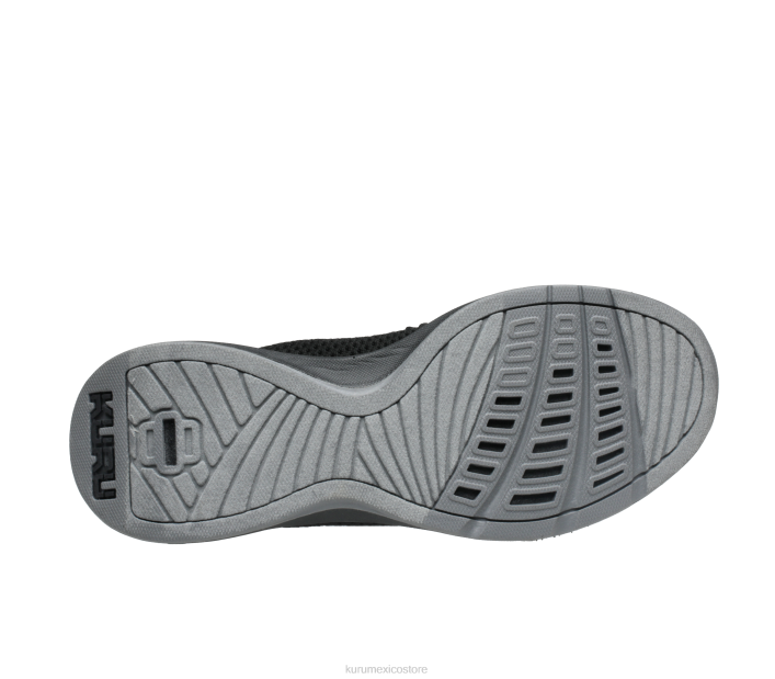 zapatos TR2T95 mujer zancada ancha Kuru negro azabache/gris pizarra