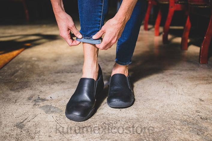 zapatos TR2T90 mujer kivi ancho Kuru negro azabache/gris niebla